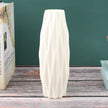 White Diamond Pattern Vase - Durable Imitation Ceramic Flower Pot