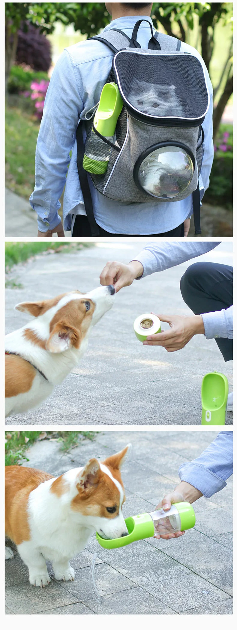 Pet Water Bottle Portable Drinking Feeder Bowl - Hydration Made Easy