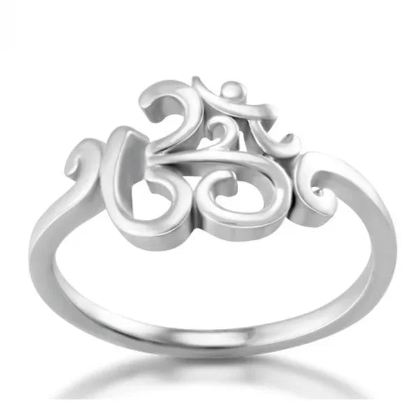 Sterling Silver Om Symbol Ring High Quality Yoga Jewelry Geometric