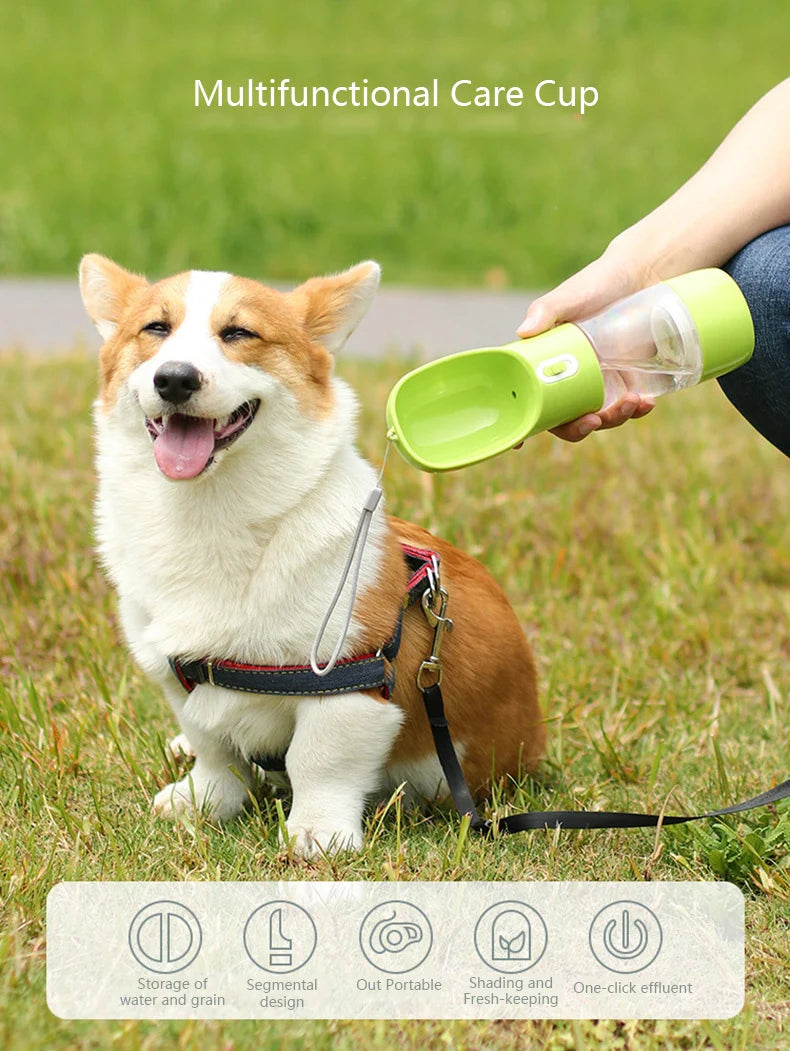 Pet Water Bottle Portable Drinking Feeder Bowl - Hydration Made Easy