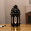 Moroccan Hanging Wind Lamp - Iron Glass Candle Holder for Home Decor
