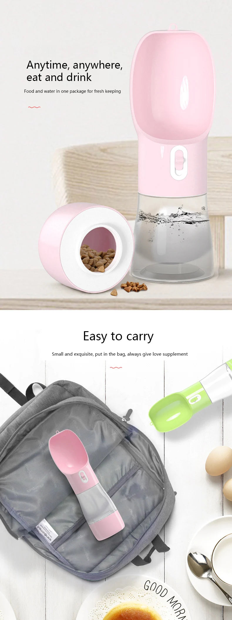 Pet Water Bottle Portable Drinking Feeder Bowl - Hydration Made Easy
