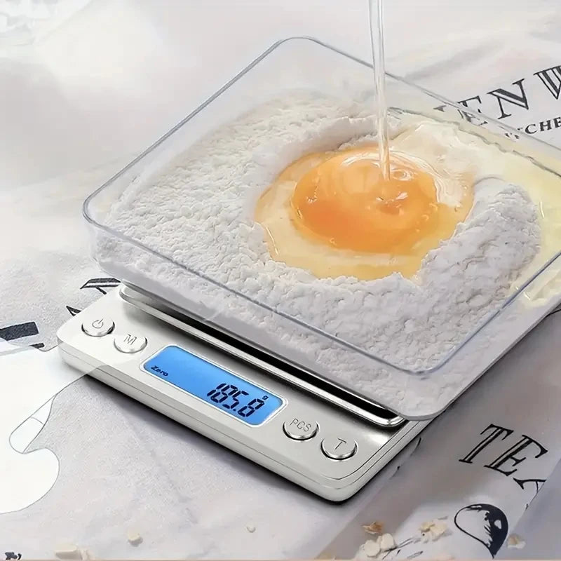 Kitchen Scale Stainless Steel Food Scale with LCD Display for Precise Weighing of Cooking Ingredients Diet