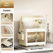Kitchen Bowl Rack - Tableware Box with Lid and Dish Drain Rack