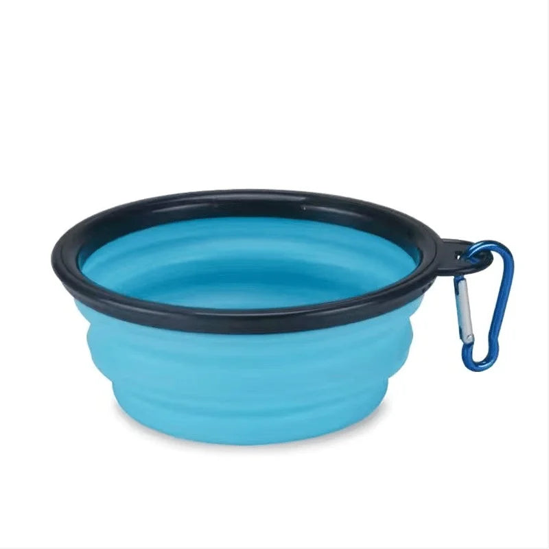 Portable Pet Food Bowl - Durable Silicone Collapsible Bowl for Dogs and Cats
