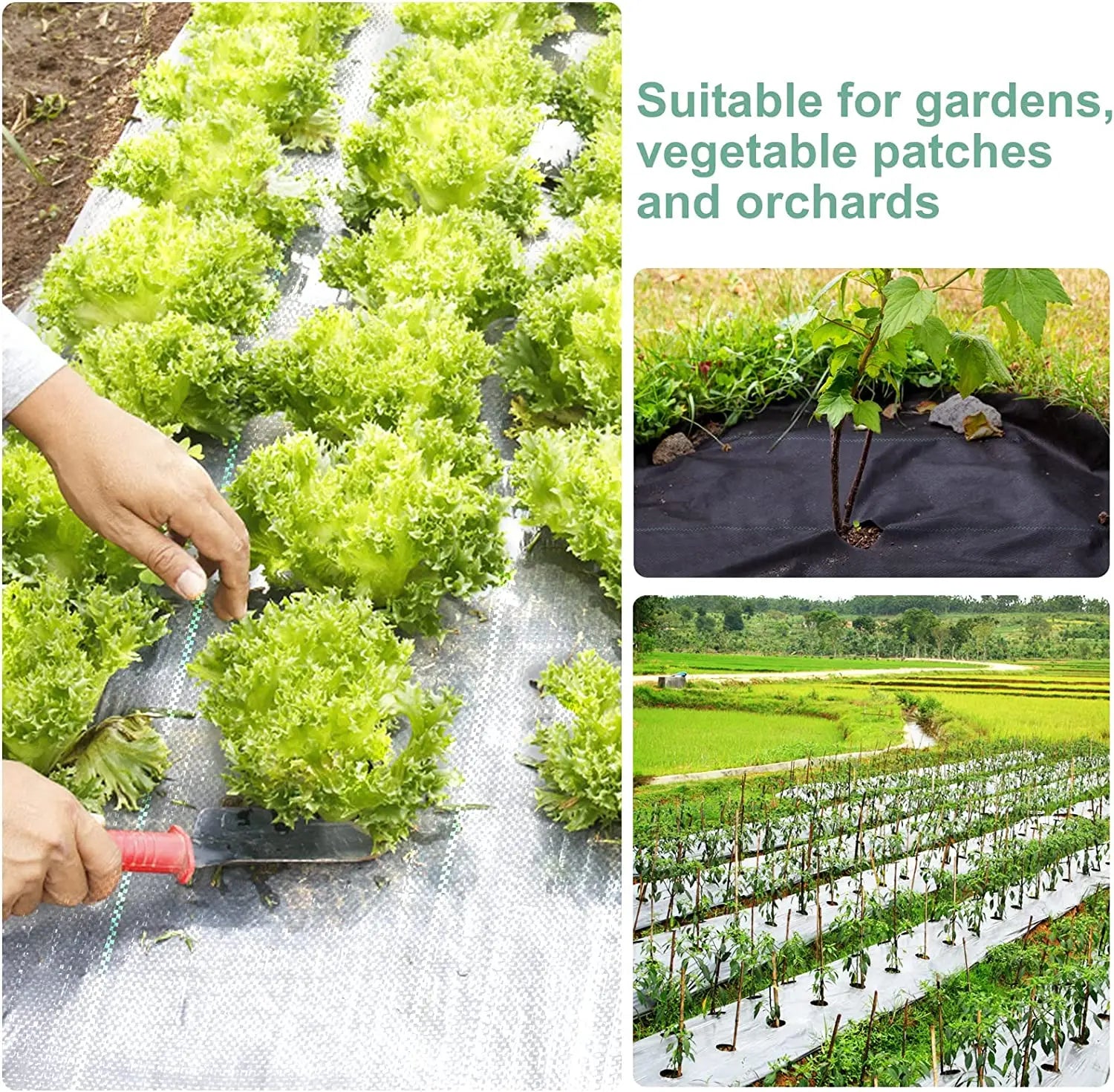 Garden Landscape Fabric - Heavy Duty Weed Barrier for Driveways and Gardens