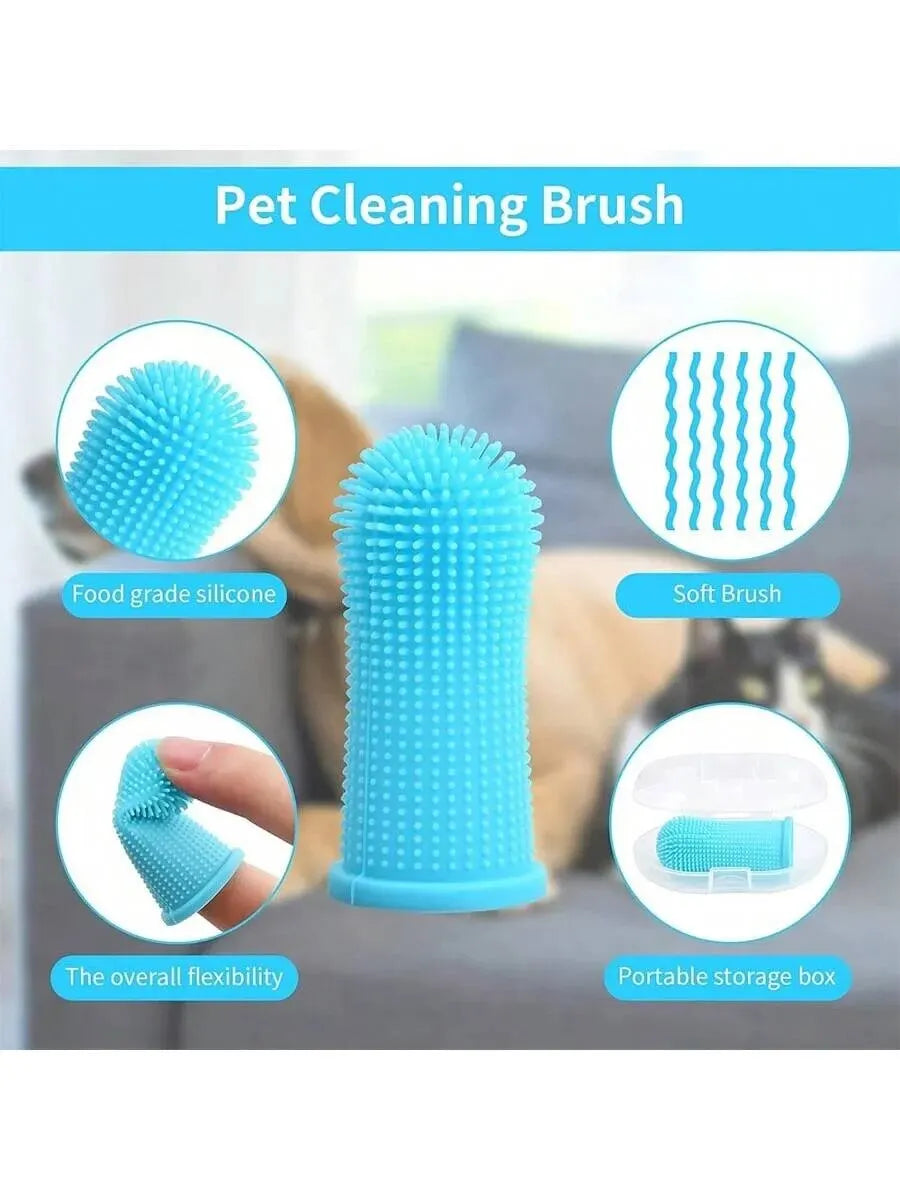 Pet Finger Toothbrush - Silicone Cleaning Products for Cats and Dogs
