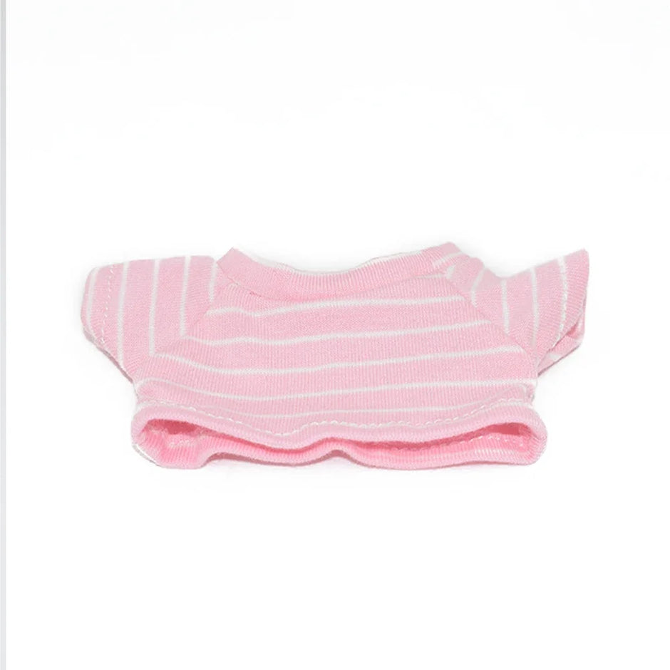 Mini Plush Doll Clothes for Korea Exo Labubu Idol V1 V2 - Overalls, Hat, and T-Shirt Set