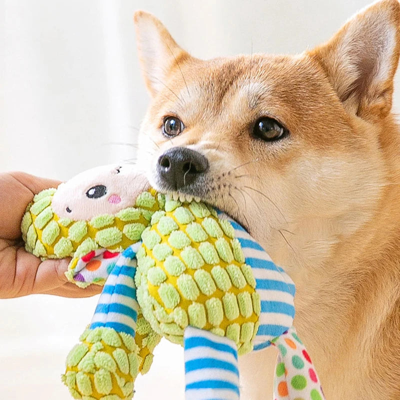 Plush Pet Toy - Interactive Squeaky Toy for Dogs and Cats