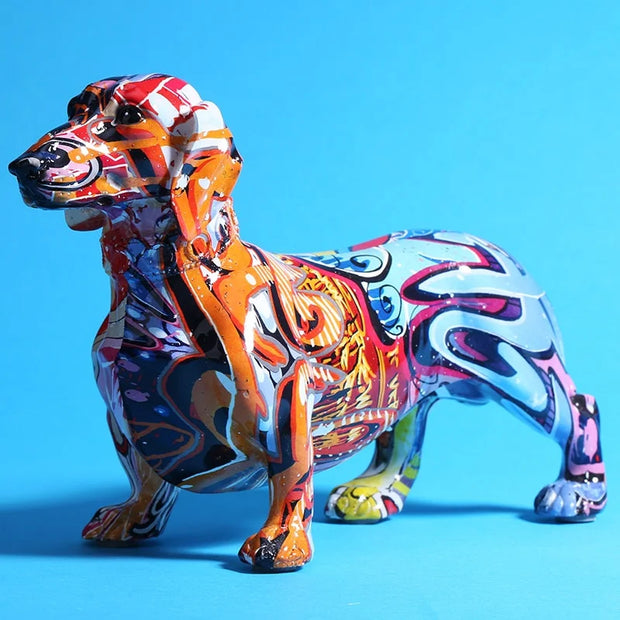 Colourful Dachshund Dog Decor - Creative Ornaments for Home and Office
