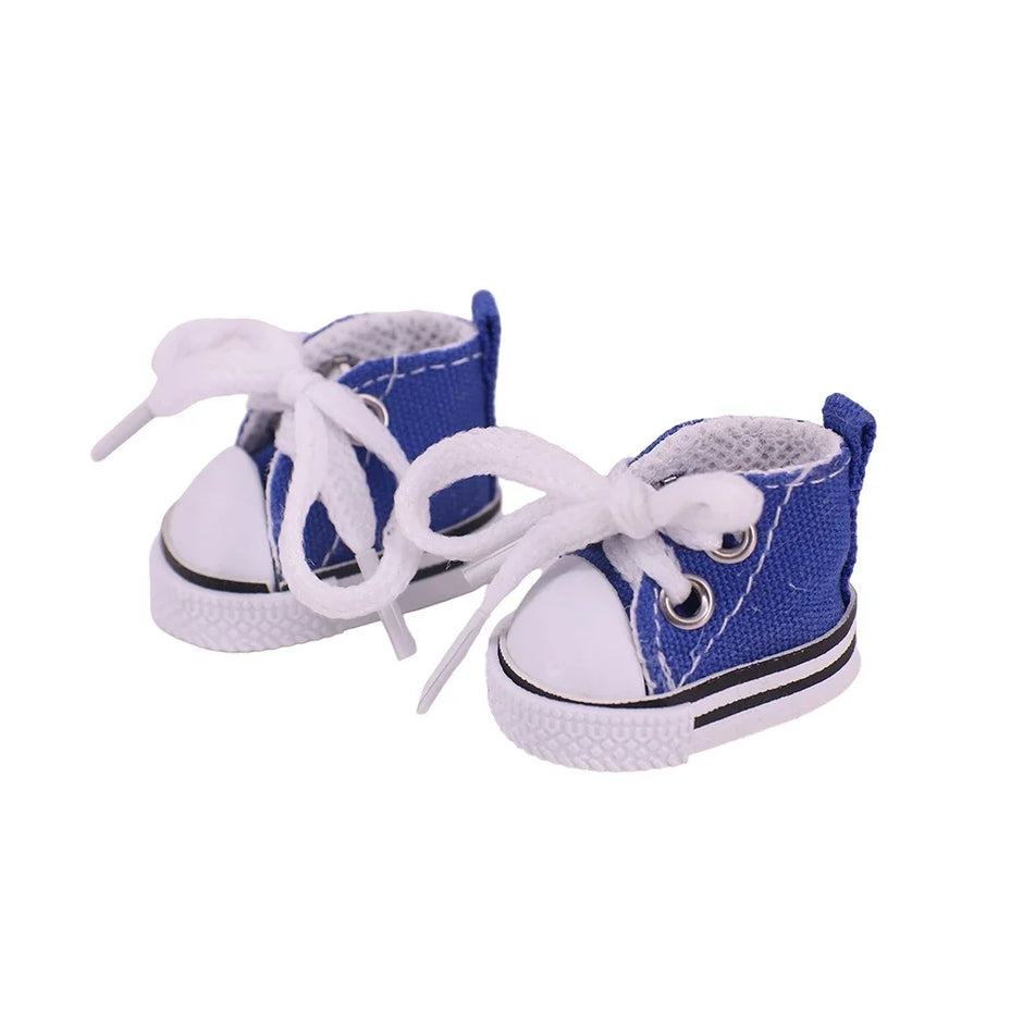 Doll Shoes - 3.8cm Canvas Shoes for 17cm Labubu Doll Accessories