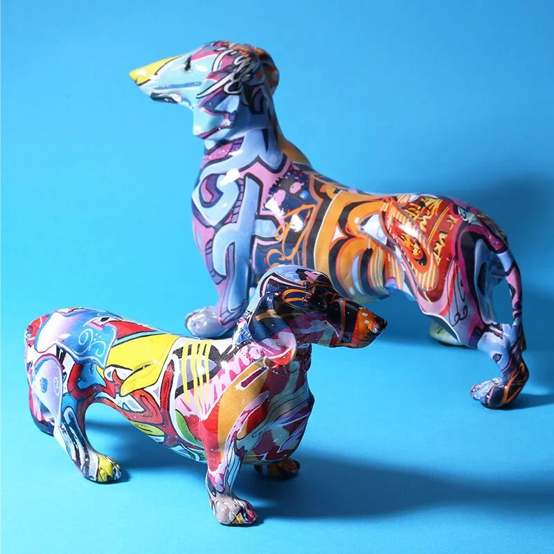 Colourful Dachshund Dog Decor - Creative Ornaments for Home and Office