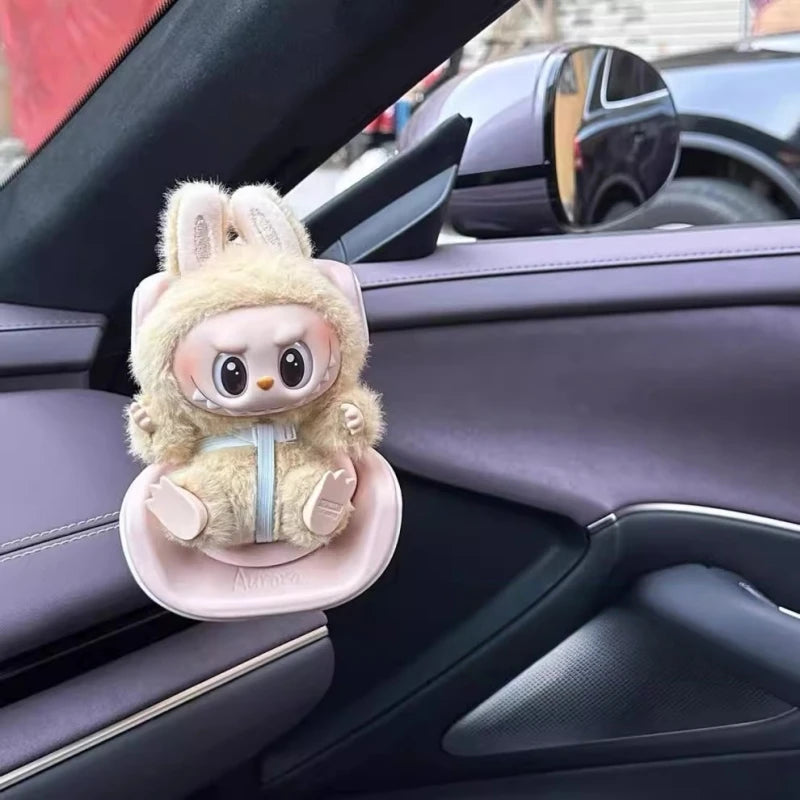 Labubu Doll Safety Seat Car Air Outlet Accessories for V2 V3 Plush Toy Seat
