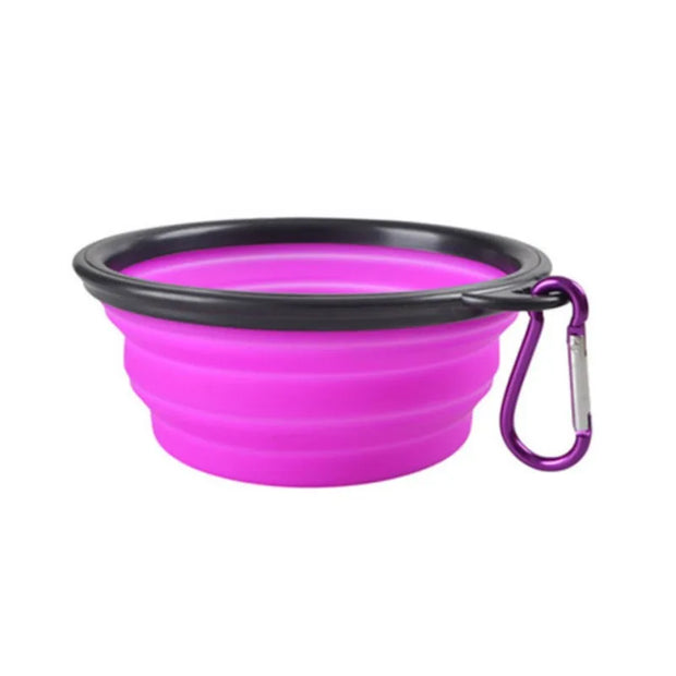 Portable Pet Food Bowl - Durable Silicone Collapsible Bowl for Dogs and Cats