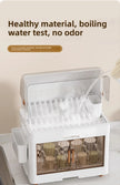 Kitchen Bowl Rack - Tableware Box with Lid and Dish Drain Rack