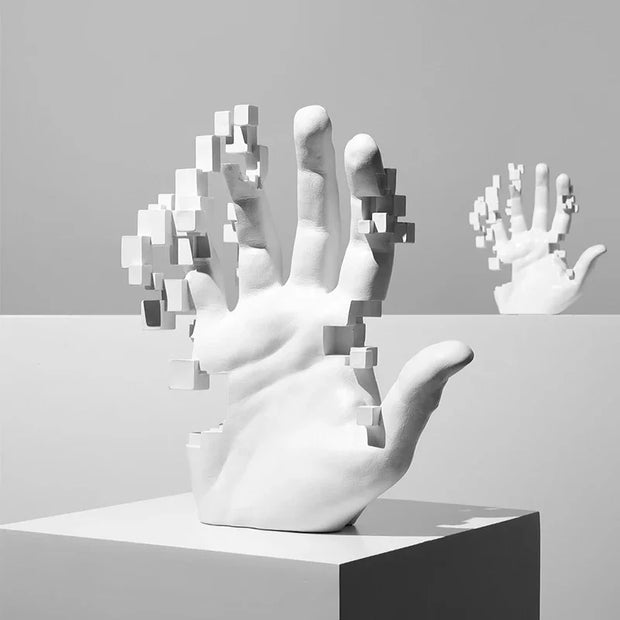 Abstract Art Palm Sculpture - Modern Luxury Table Decor for Living Rooms