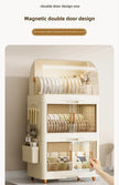 Kitchen Bowl Rack - Tableware Box with Lid and Dish Drain Rack