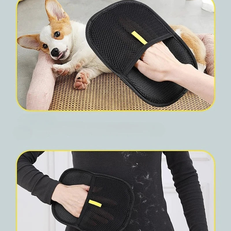 Pet Hair Removal Gloves - Portable and Washable for Easy Cleaning