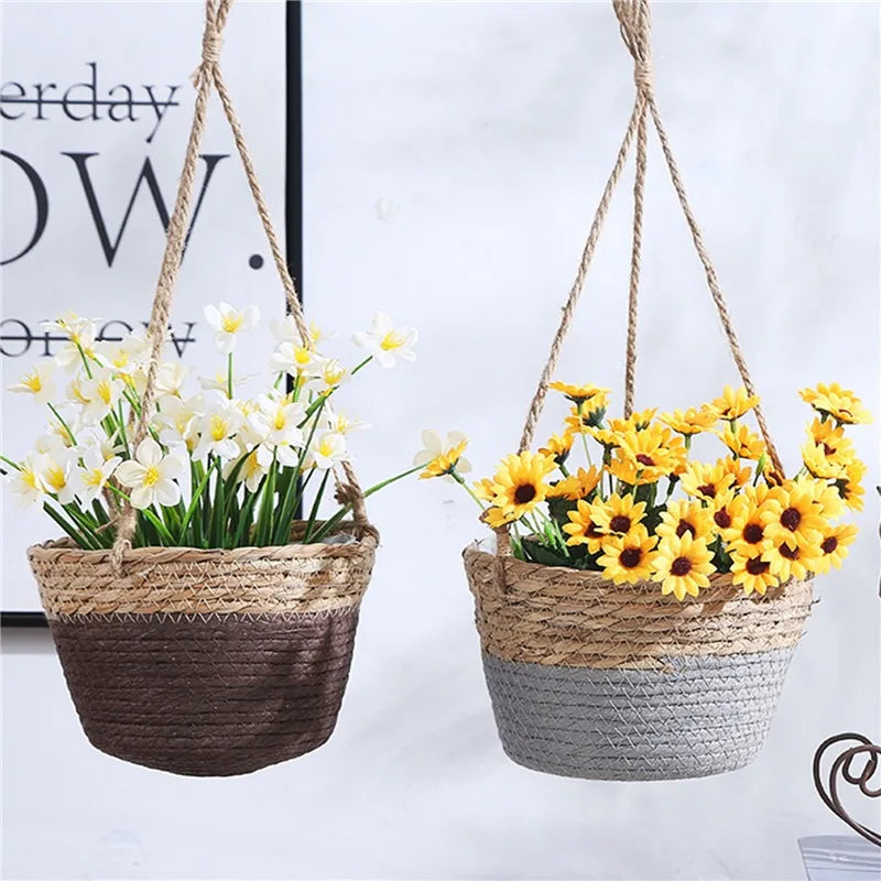 Garden Hanging Planter - Macrame Plant Storage Basket for Indoor and Outdoor Use