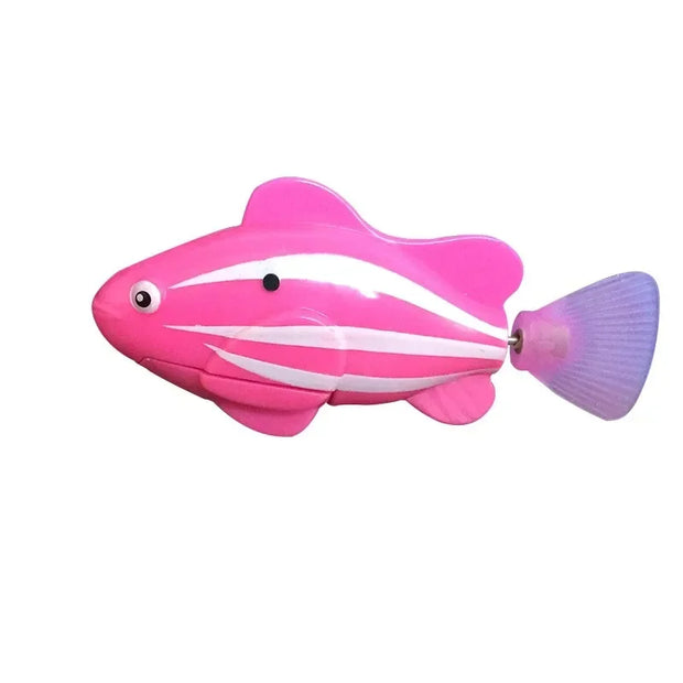 Cat Toy LED Inductive Interactive Swimming Robot Fish Toy - Glowing Electric Fish to Stimulate Play