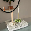 Flower Shape Candlestick - Handmade Coaster with Non-Slip Mat for Home Decor