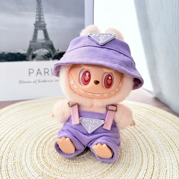 17cm Mini Labubu Doll Clothes - Outfit, Hat, Bag, and Shoes Accessories