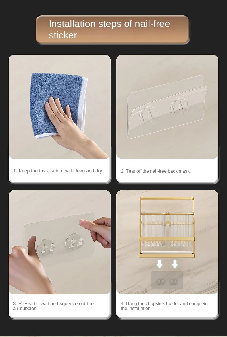 Kitchen Knife Rack - Wall-Mounted Cutting Board and Tool Storage