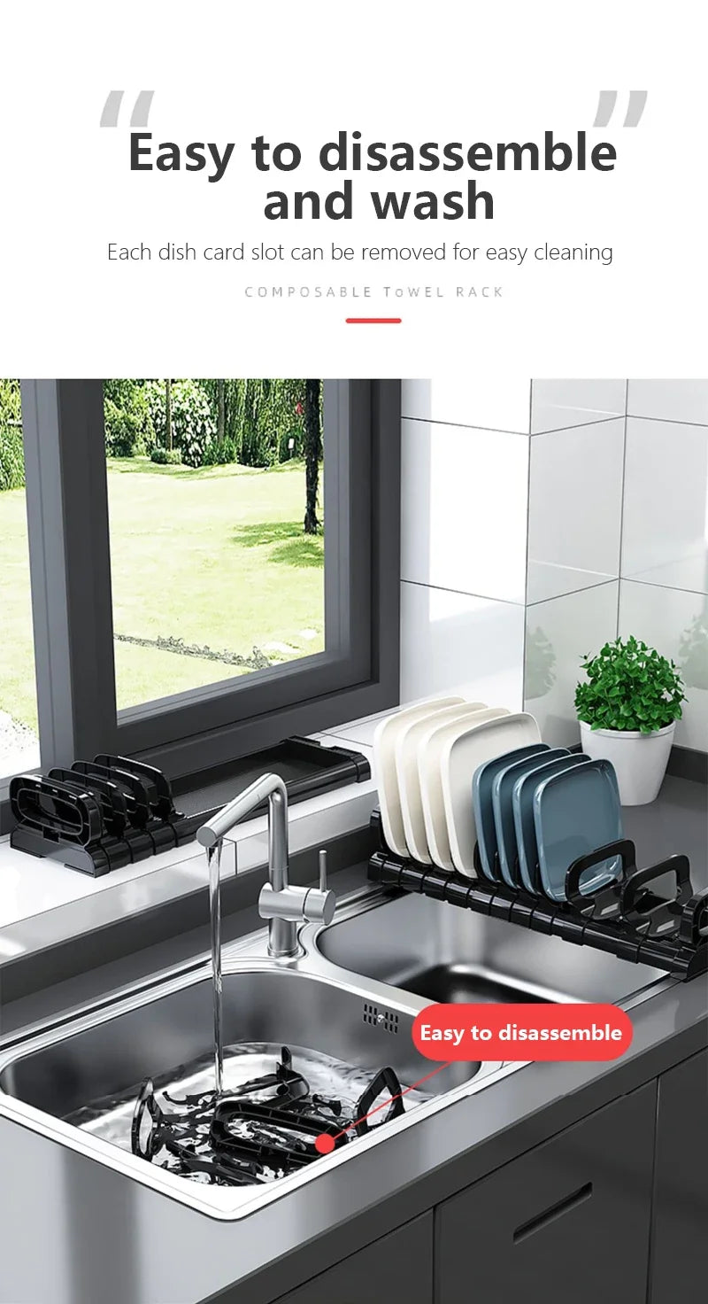 Kitchen Cabinets Dish Storage Rack - Built-In Plate Divider Organiser