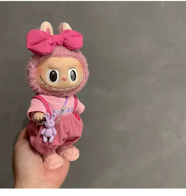 17cm Labubu Clothing Set - Macaron Cute Clothing and DIY Hair Accessories