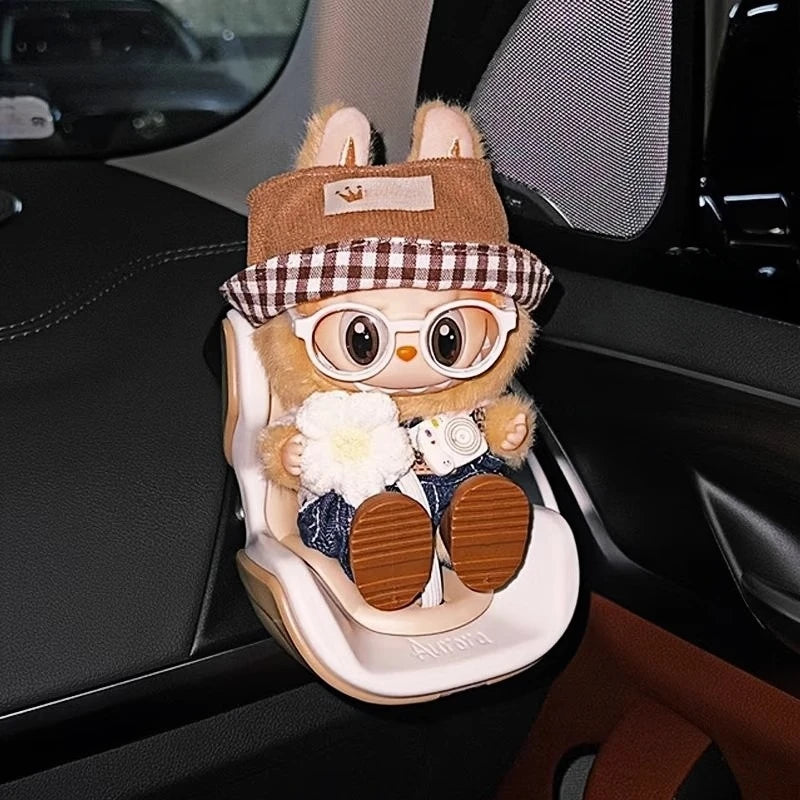 Labubu Doll Safety Seat Car Air Outlet Accessories for V2 V3 Plush Toy Seat
