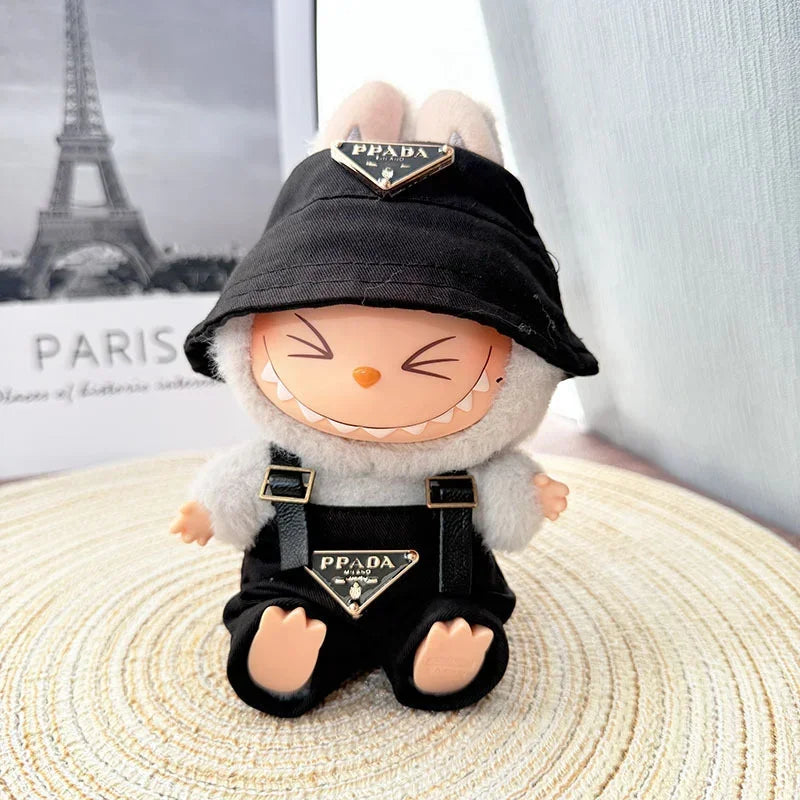 17cm Mini Labubu Doll Clothes - Outfit, Hat, Bag, and Shoes Accessories