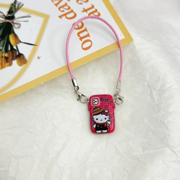Labubu Clothes - Trendy Hello Kitty Strap Skirt for 17cm Dolls
