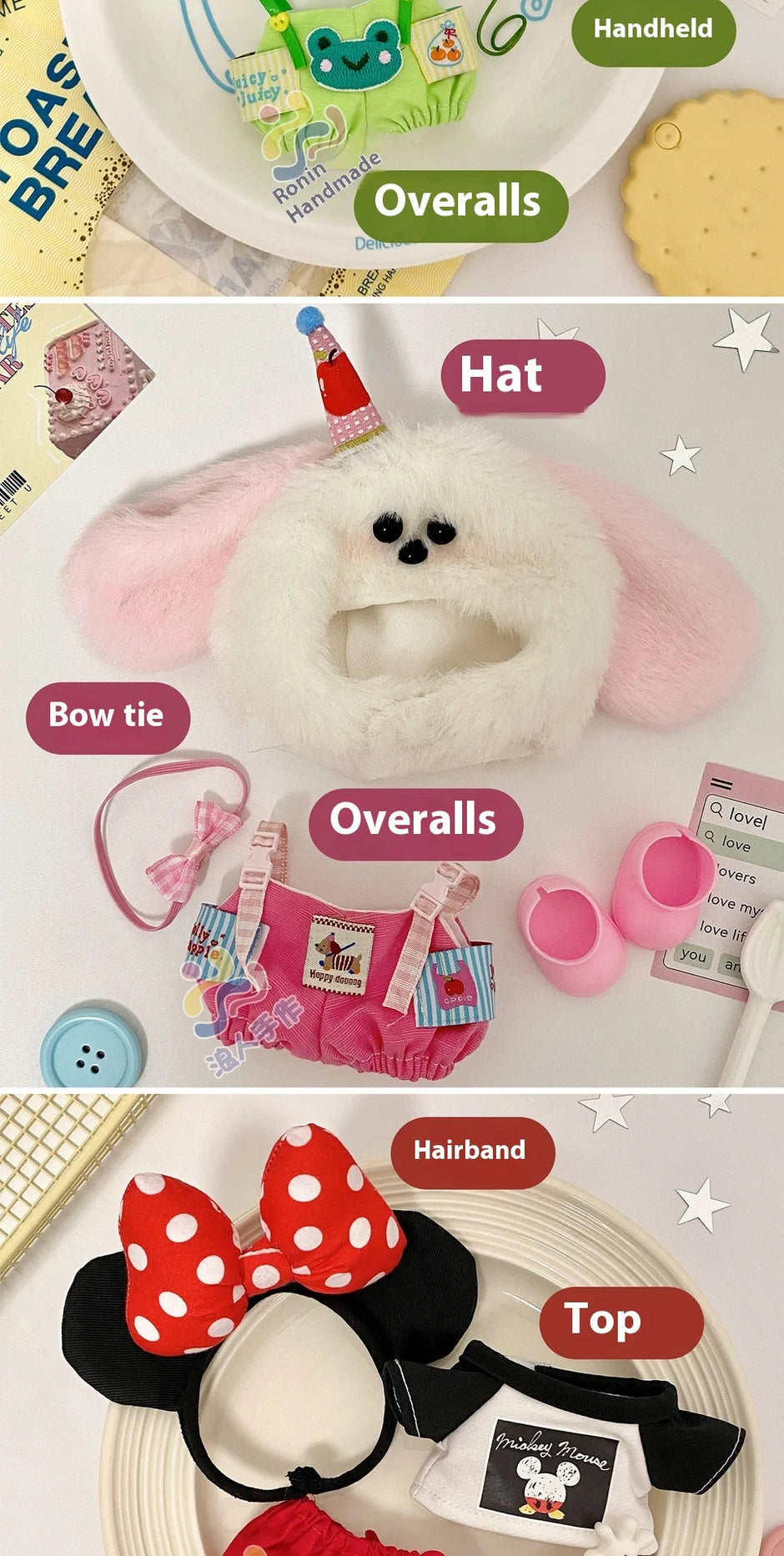 Hot Only Clothes 17cm for Labubu - Cute Kawaii Doll Clothing Accessories