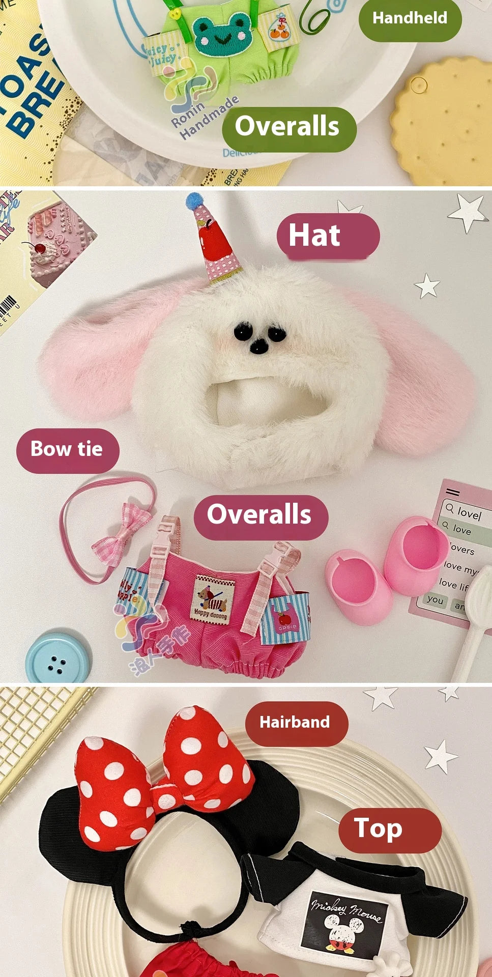 Hot Only Clothes 17cm for Labubu - Cute Kawaii Doll Clothing Accessories