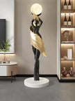Abstract Girl Statue - Artistic Resin Sculpture for Home Decor