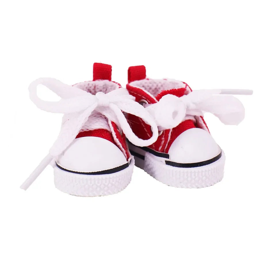 Doll Shoes - 3.8cm Canvas Shoes for 17cm Labubu Doll Accessories