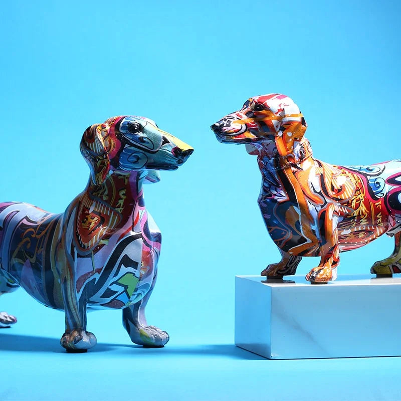 Colourful Dachshund Dog Decor - Creative Ornaments for Home and Office