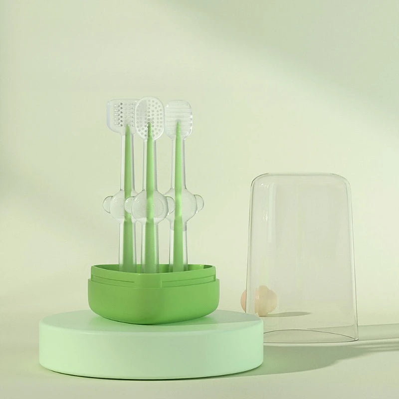 Pet Silicone Toothbrush and Toothpaste Set - Teeth Cleaning for Cats and Dogs