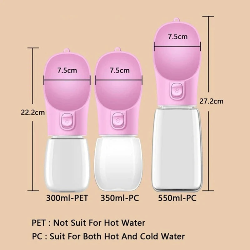 Portable Dog Water Bottle - Leakproof Drinking Bowl for Dogs and Cats