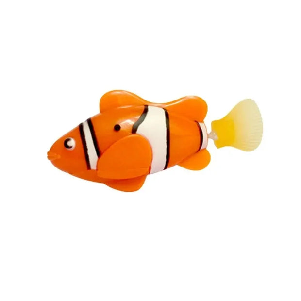 Cat Toy LED Inductive Interactive Swimming Robot Fish Toy - Glowing Electric Fish to Stimulate Play