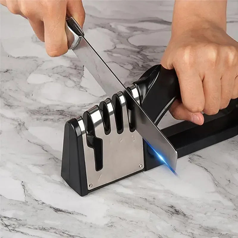 Kitchen 4 Segment Knife Sharpener - Multifunctional Portable Kitchen Gadget