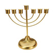 Golden Menorah Candelabra - Elegant Table Candlestick Holder for Hanukkah