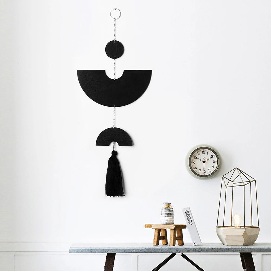 Boho Room Decor - Black Wall Art and Dream Catchers for Rustic Charm