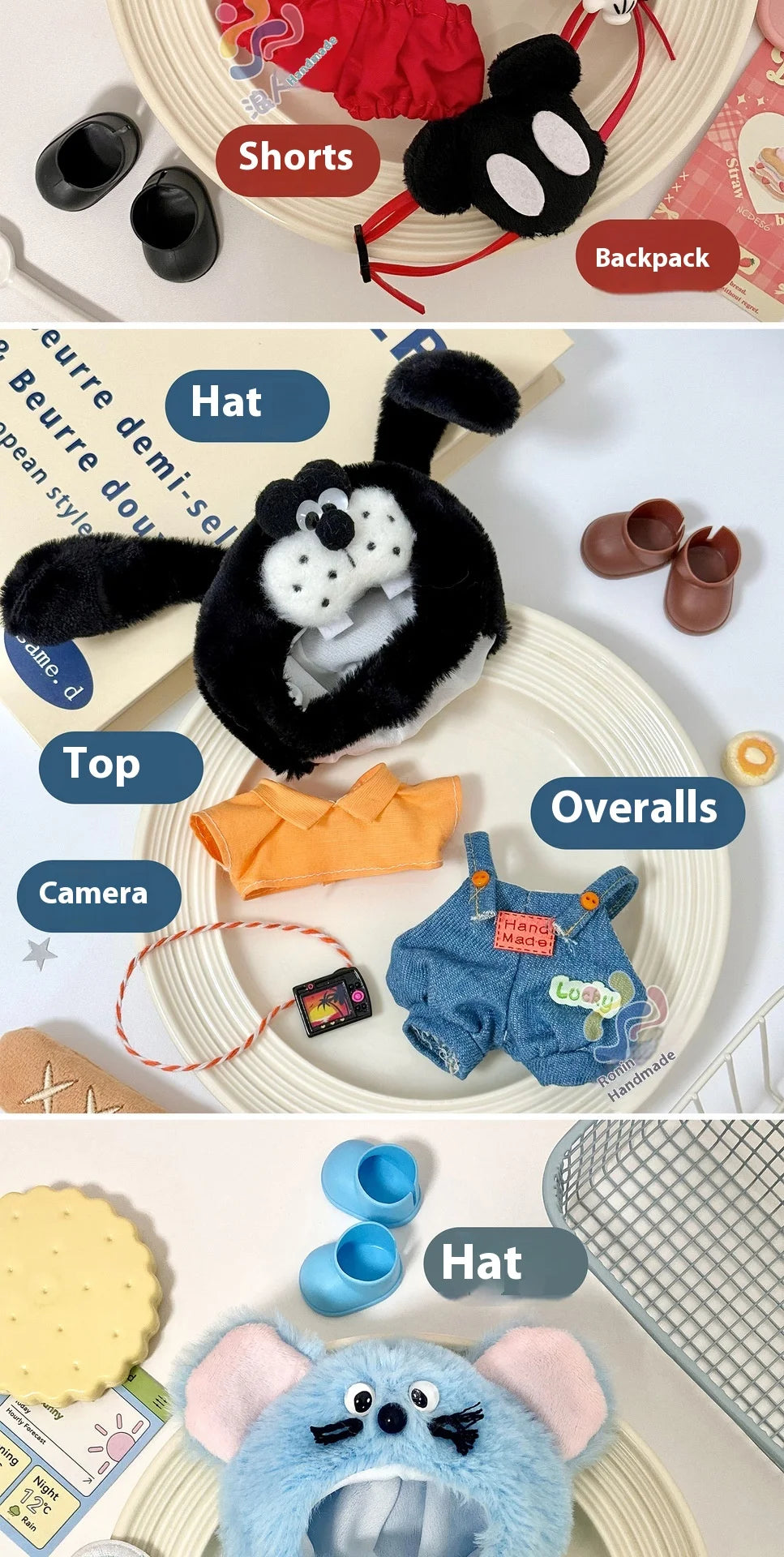 Hot Only Clothes 17cm for Labubu - Cute Kawaii Doll Clothing Accessories