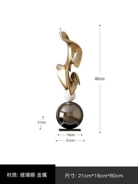 Home Decor Abstract Sculpture - Large Ornaments for Living Room and Gifts