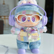 Ropa Labubu 3.0 Baby Doll Outfit - Rainbow Plaid Shirt and Macaron Clothes