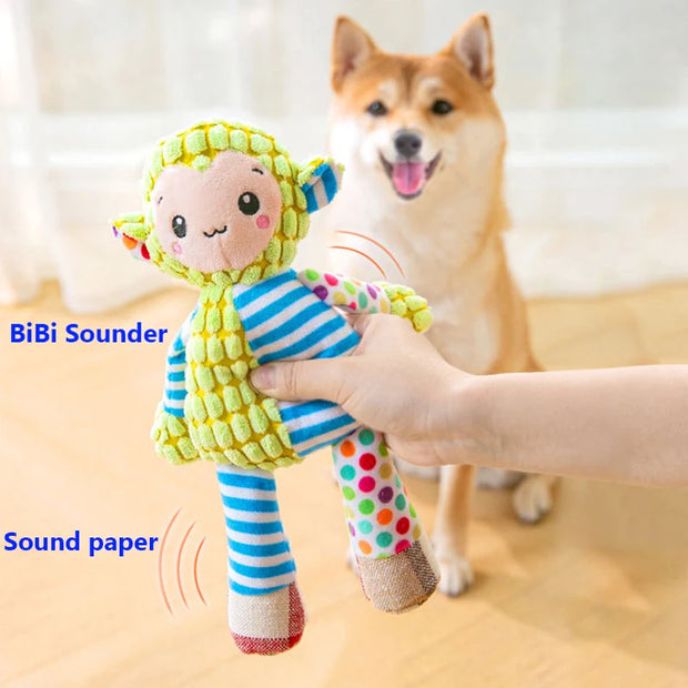 Plush Pet Toy - Interactive Squeaky Toy for Dogs and Cats