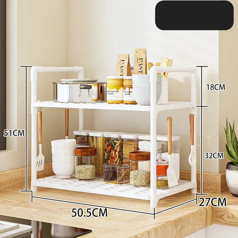 Kitchen Shelving Floor To Floor Multilayer Microwave Oven Multifunctional Household Storage Shelf Shelf Pot Storage Shelf