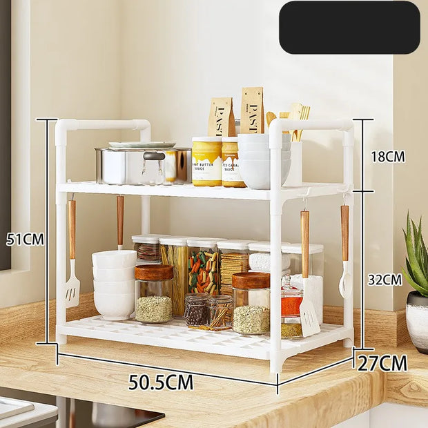Kitchen Shelving Floor To Floor Multilayer Microwave Oven Multifunctional Household Storage Shelf Shelf Pot Storage Shelf