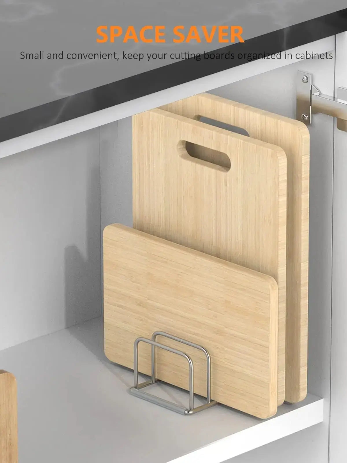 Kitchen Cabinet Organiser - Steel Cookware Holder with 5 Slots